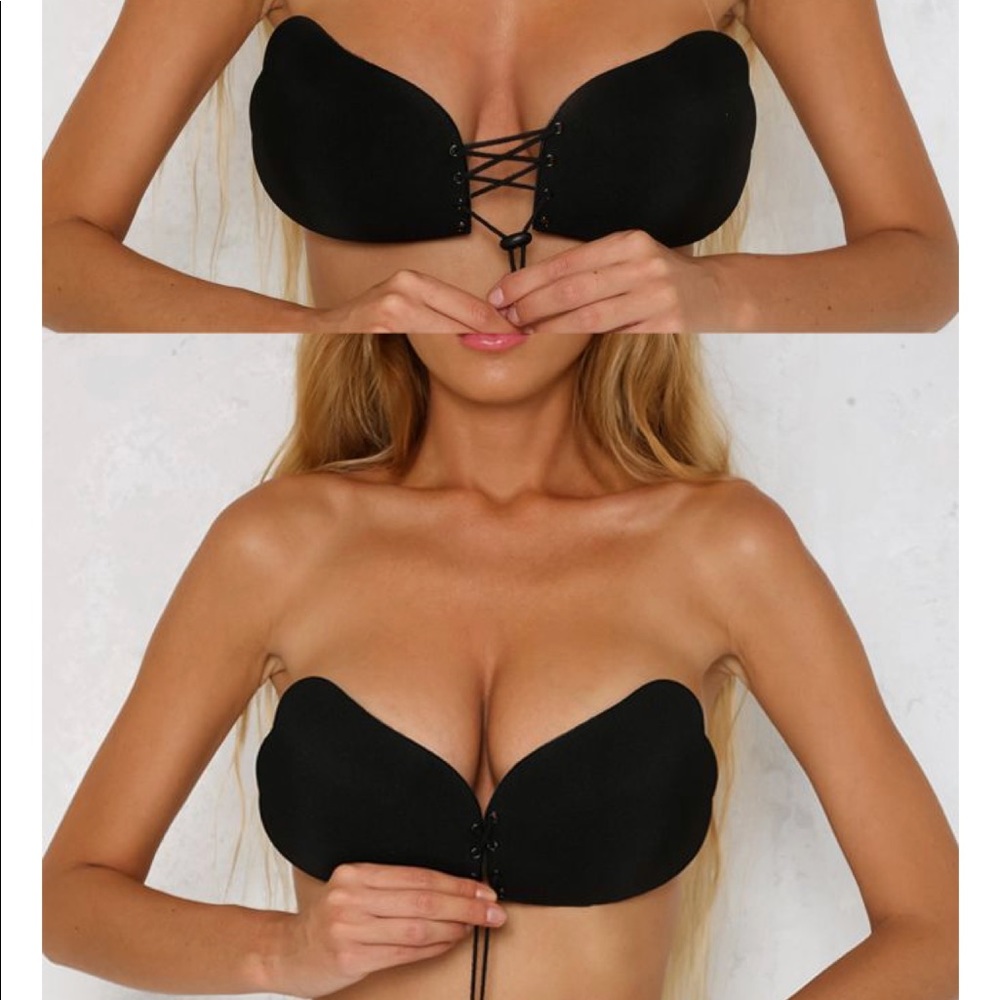 Invisible Black Self Adhesive Bra